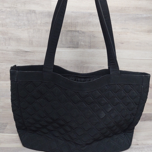 Vera Bradley~Microfiber Tote/Purse~Black - Picture 2 of 11